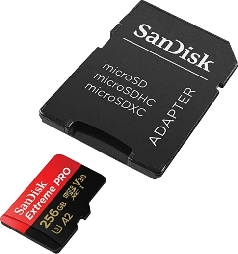 SANDISK Extreme PRO microSDXC 256GB+SD Adapter 200MB s 140MB s A2 C10 V30 UHS - I U3 - Image 3